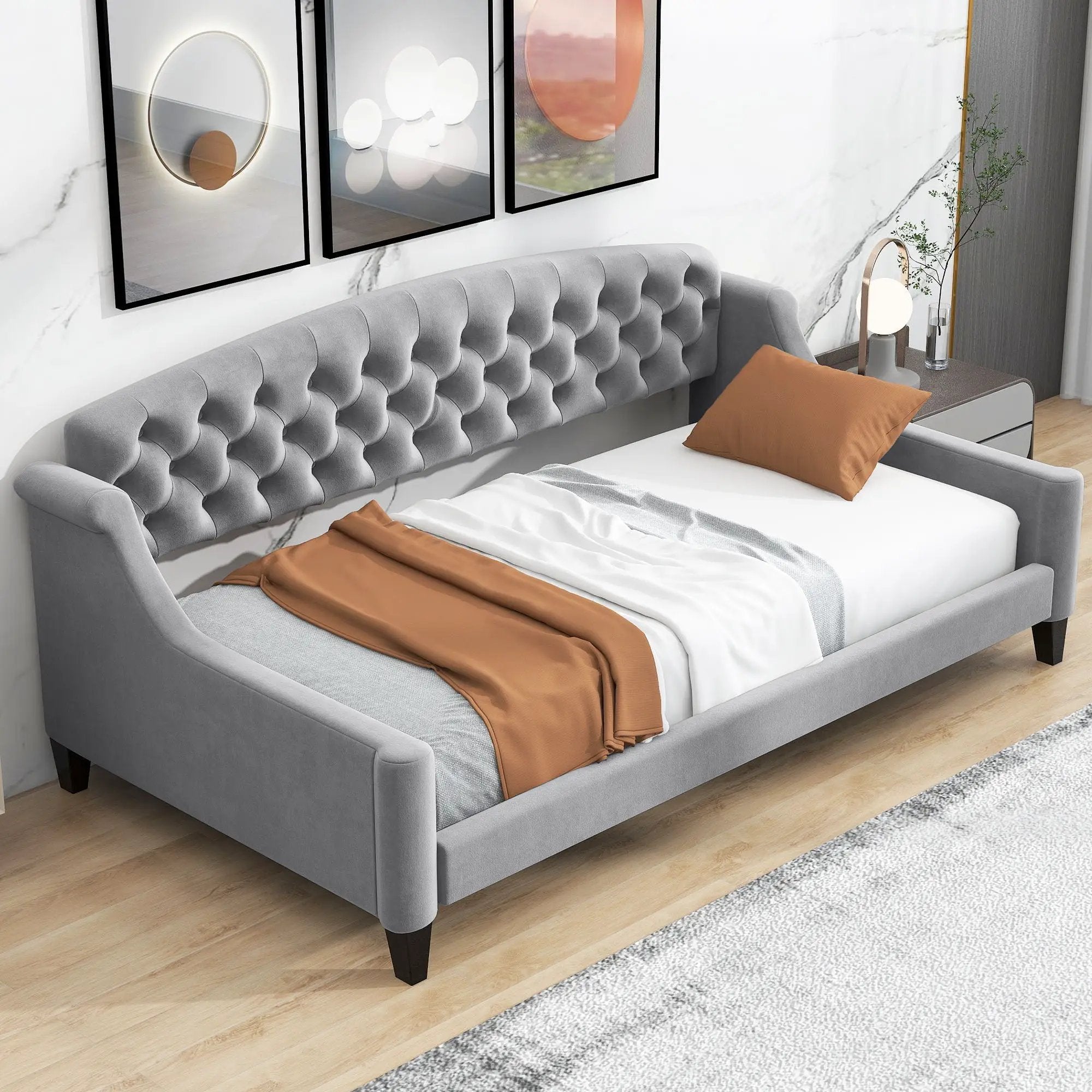 Modern Tufted Button Daybed by Unique Piece Furniture