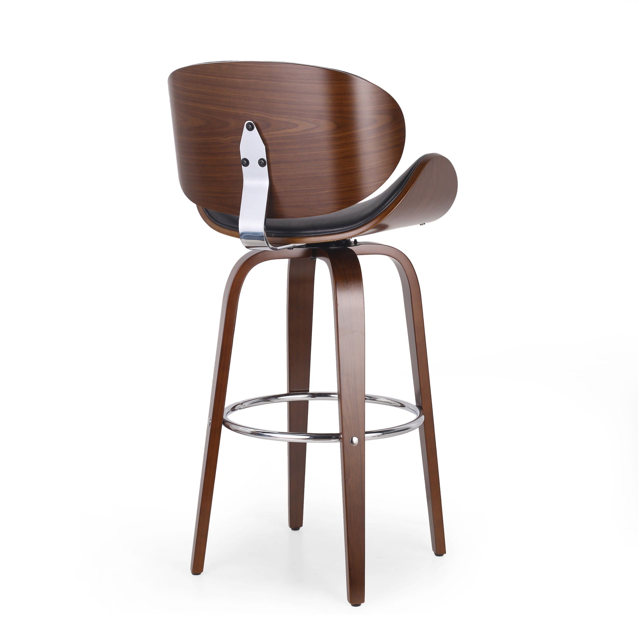 Lumos Mid Century Modern Upholstered Swivel Barstool by HouseOfZazla