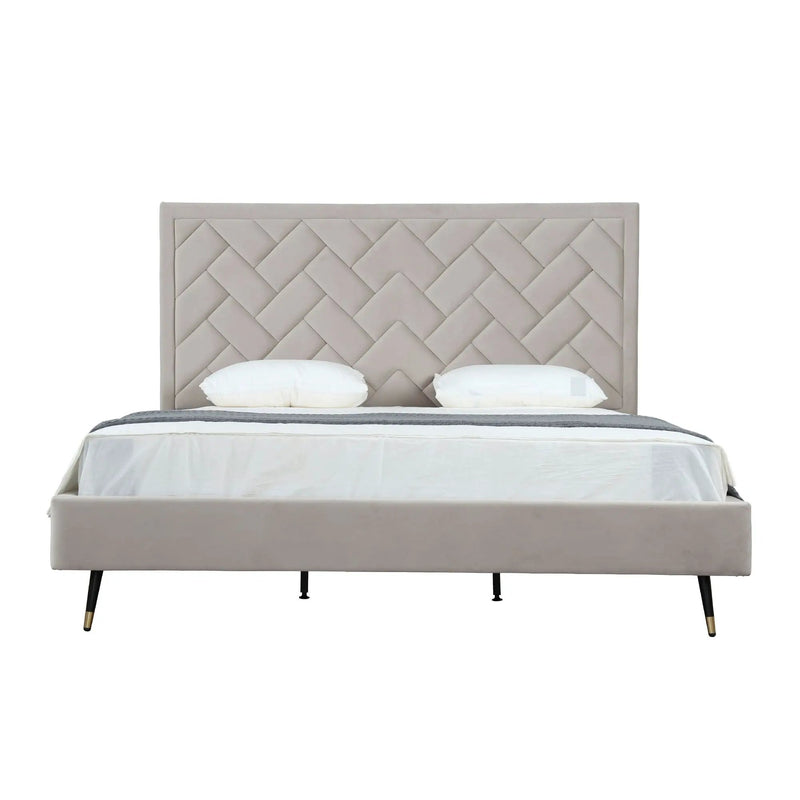 Crosby - Bed With Upholstered Headboard And Slats