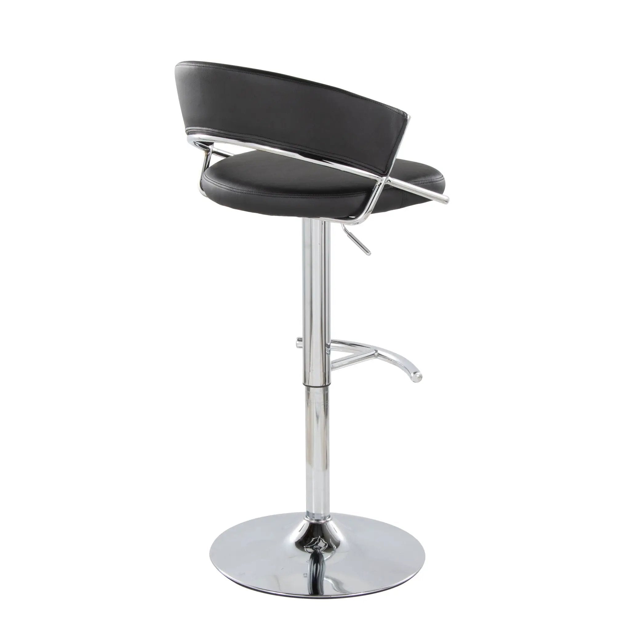Jie - Contemporary Adjustable Barstool With Swivel & Rounded T Footrest (Set of 2) by Unique Piece Furniture