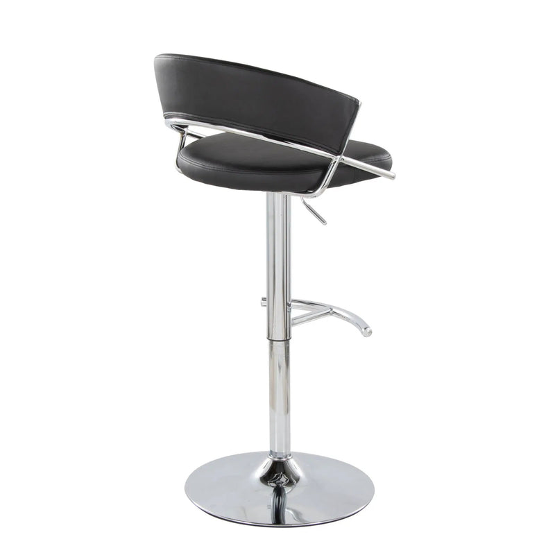 Jie - Contemporary Adjustable Barstool With Swivel & Rounded T Footrest (Set of 2) by Unique Piece Furniture