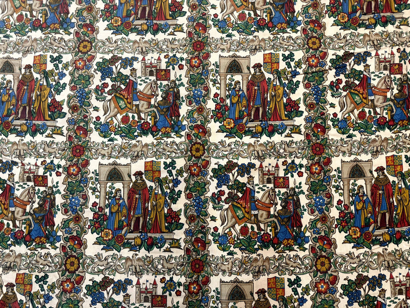Vintage European Tapestry 4x4, Medievel Design by Jewel Rugs