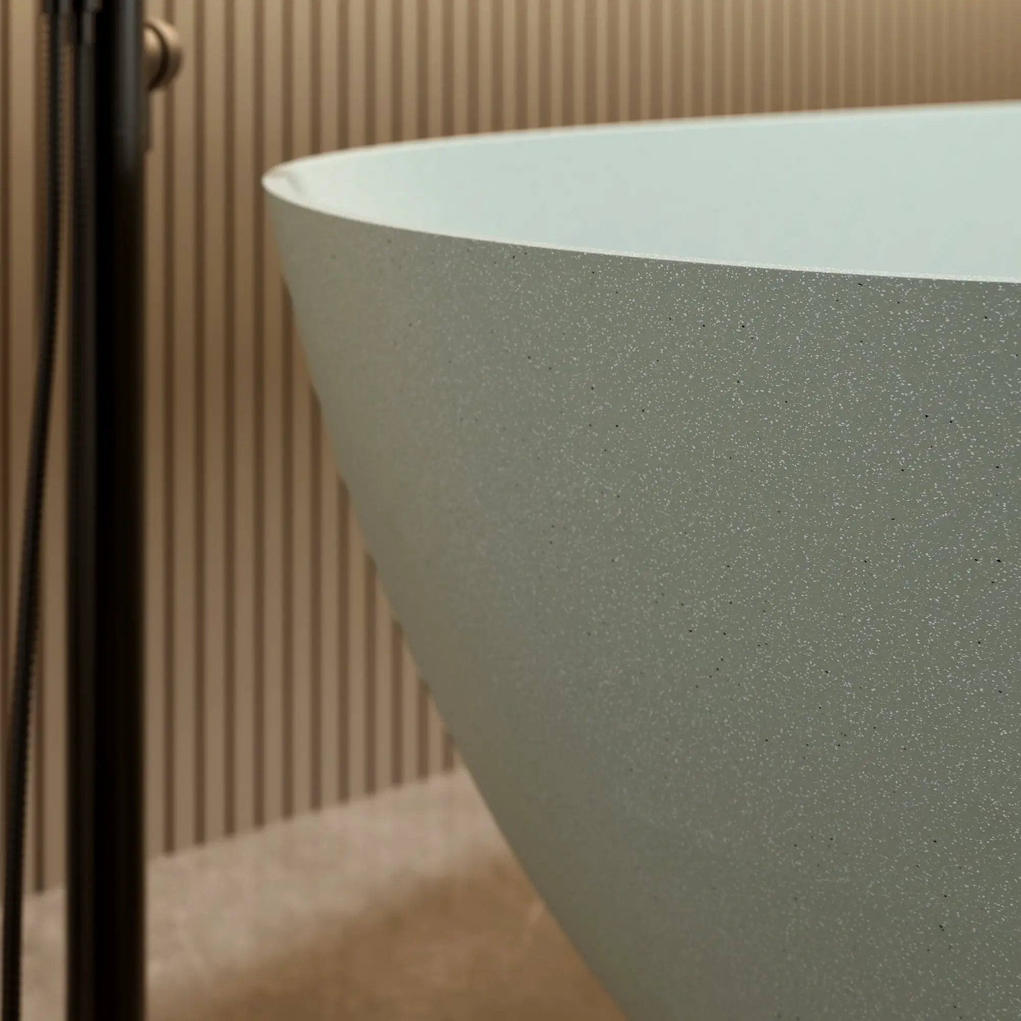57'' Freestanding Bathtub Resin Stone Soaking Bathtub by HouseOfZazla