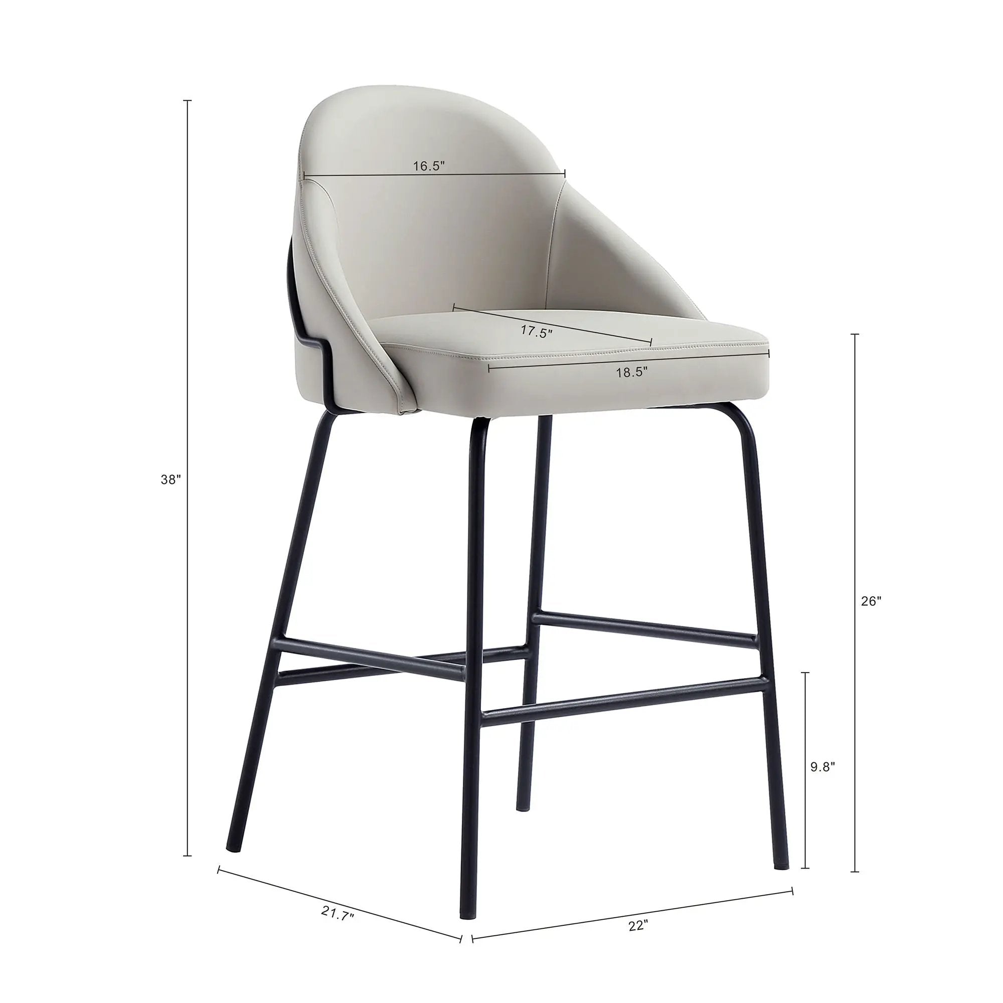 Gracie - Upholstered Counter Stool by HouseOfZazla