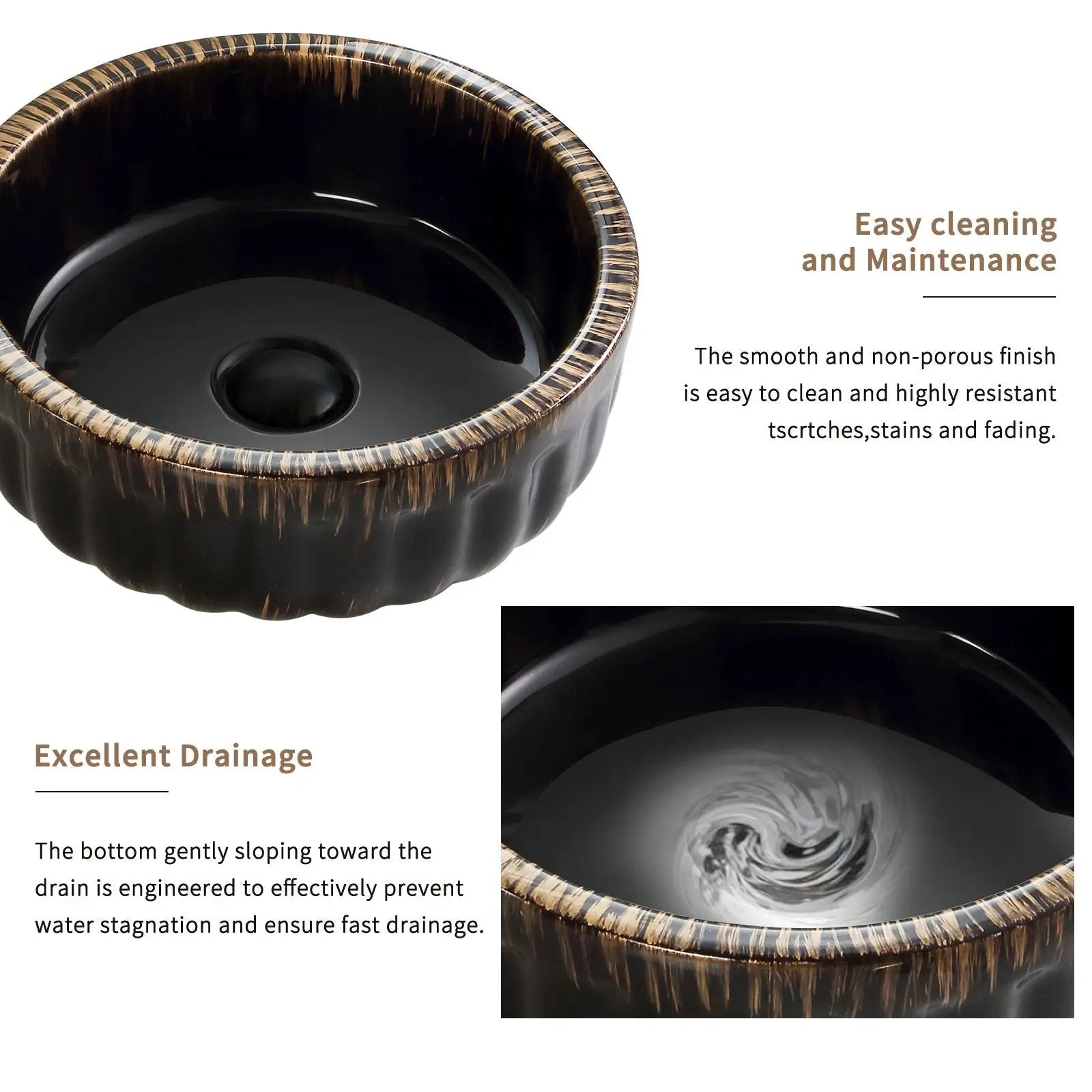 Vessel Sink, Above Counter Small Bowl - Black by HouseOfZazla