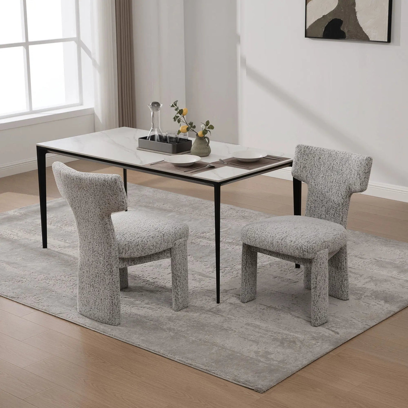 Armless Curved Back Accent Chairs by Unique Piece Furniture