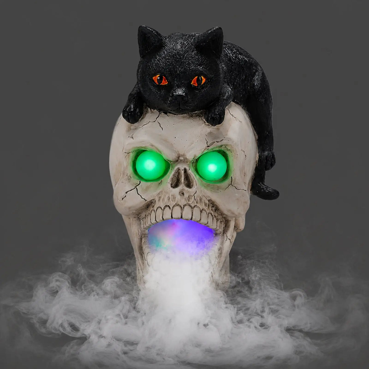 Halloween Cat Skull Statue by HouseOfZazla