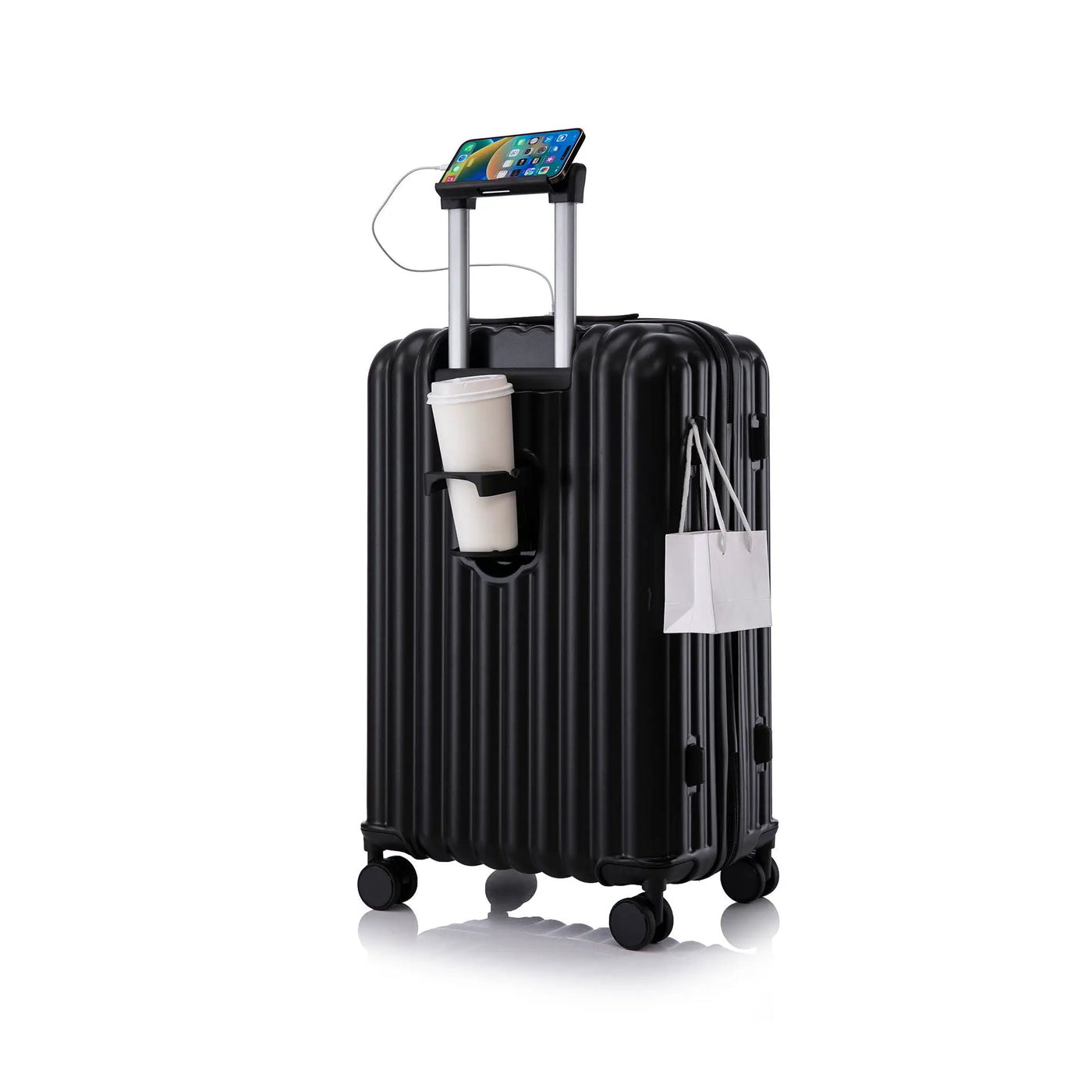 20" / 24" / 28" 3 Pieces / Set Spinner Wheel Luggage, Carry On Suitcase, With Cup Holder & USB Port & Phone Holder by HouseOfZazla