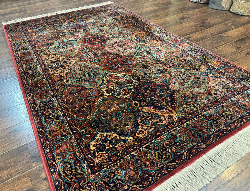 5.9 x 9 Karastan Rug Multicolor Panel Kirman #717, Original 700 Series, Wool by Jewel Rugs