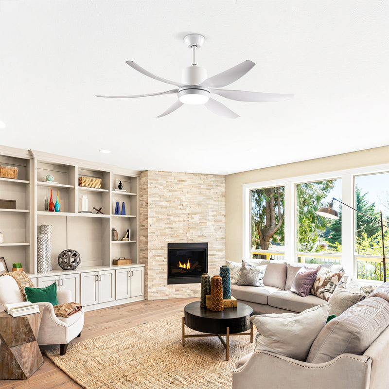 6 PCS ABS Blades 56" Ceiling Fan With Light Kit by HouseOfZazla