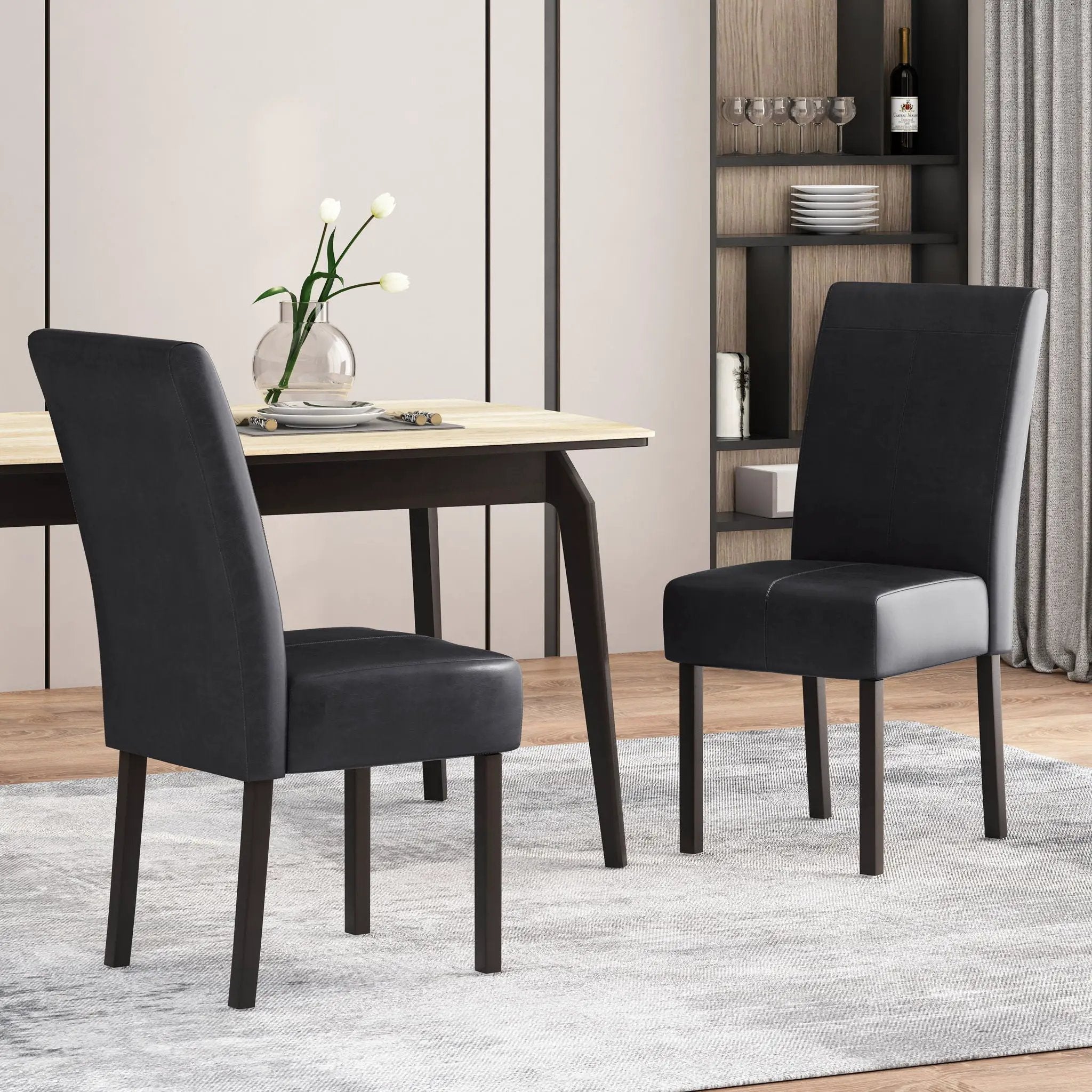 Pertica Dining Upholstered Armless Chairs (Set of 2) by HouseOfZazla