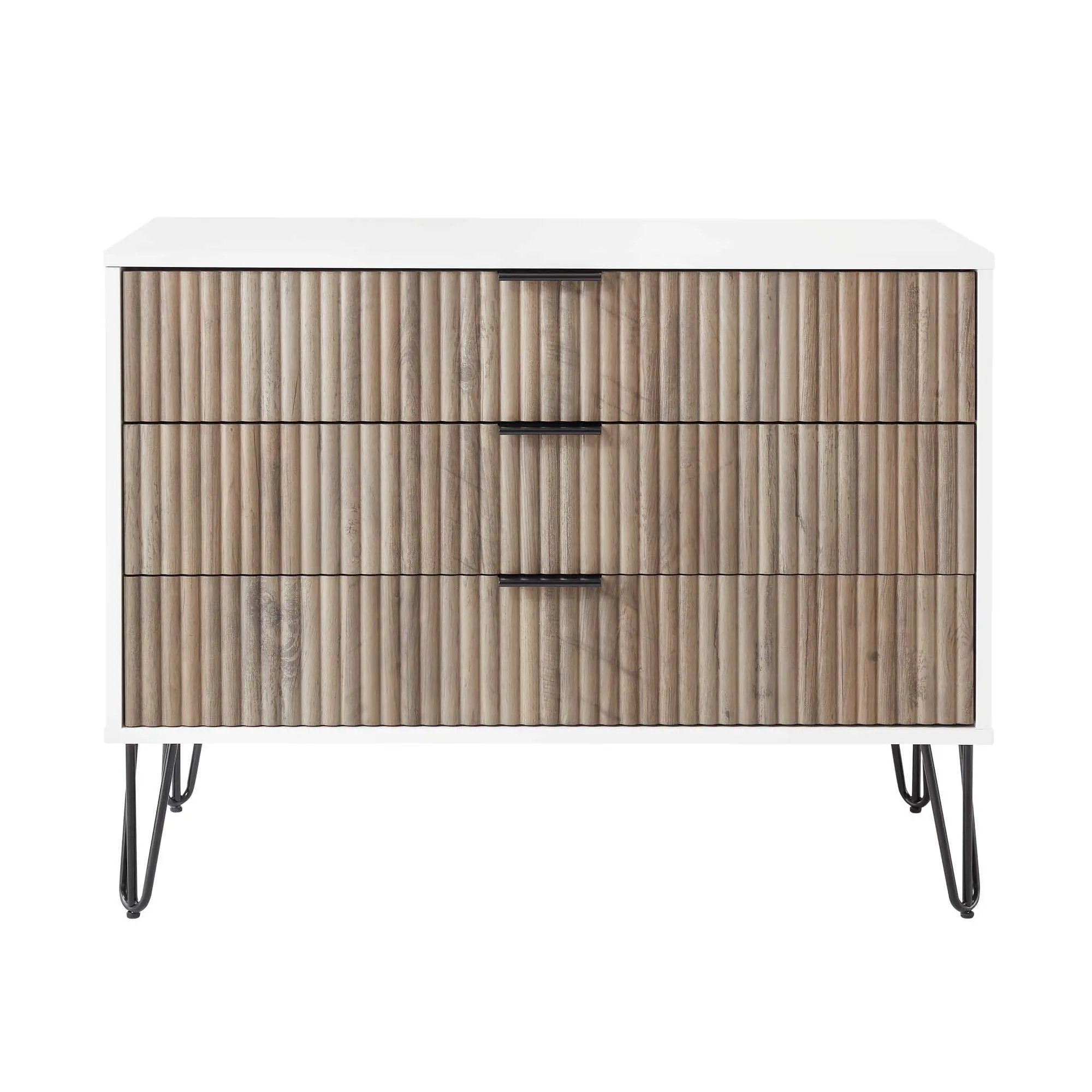 Dumbo - Fluted Dresser - Gray / White by HouseOfZazla
