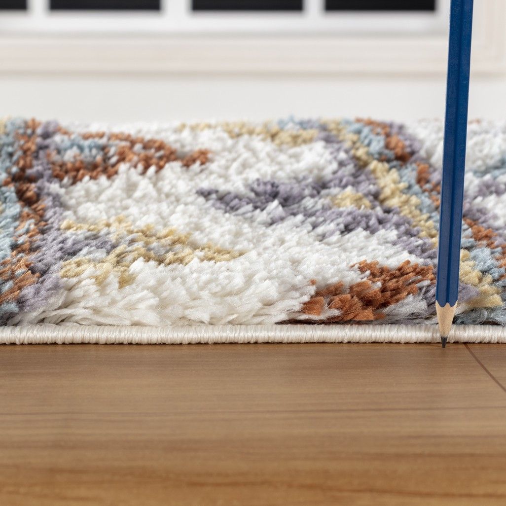 Loft Shag - 7'10" X 9'10" Shaggy Area Rug - Multi, Polypropylene by HouseOfZazla