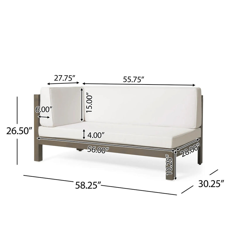 Brava X-Back 4-Piece White Outdoor Sofa Set by HouseOfZazla