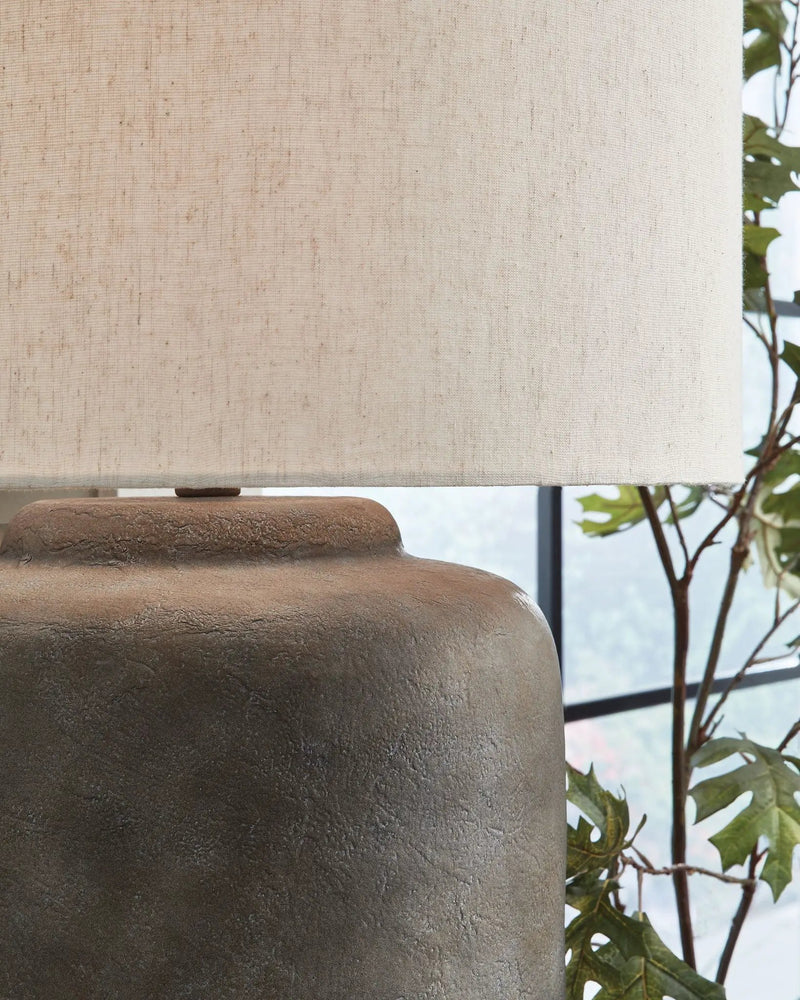 Zandophen - Metal Table Lamp - Antique Gray by Unique Piece Furniture