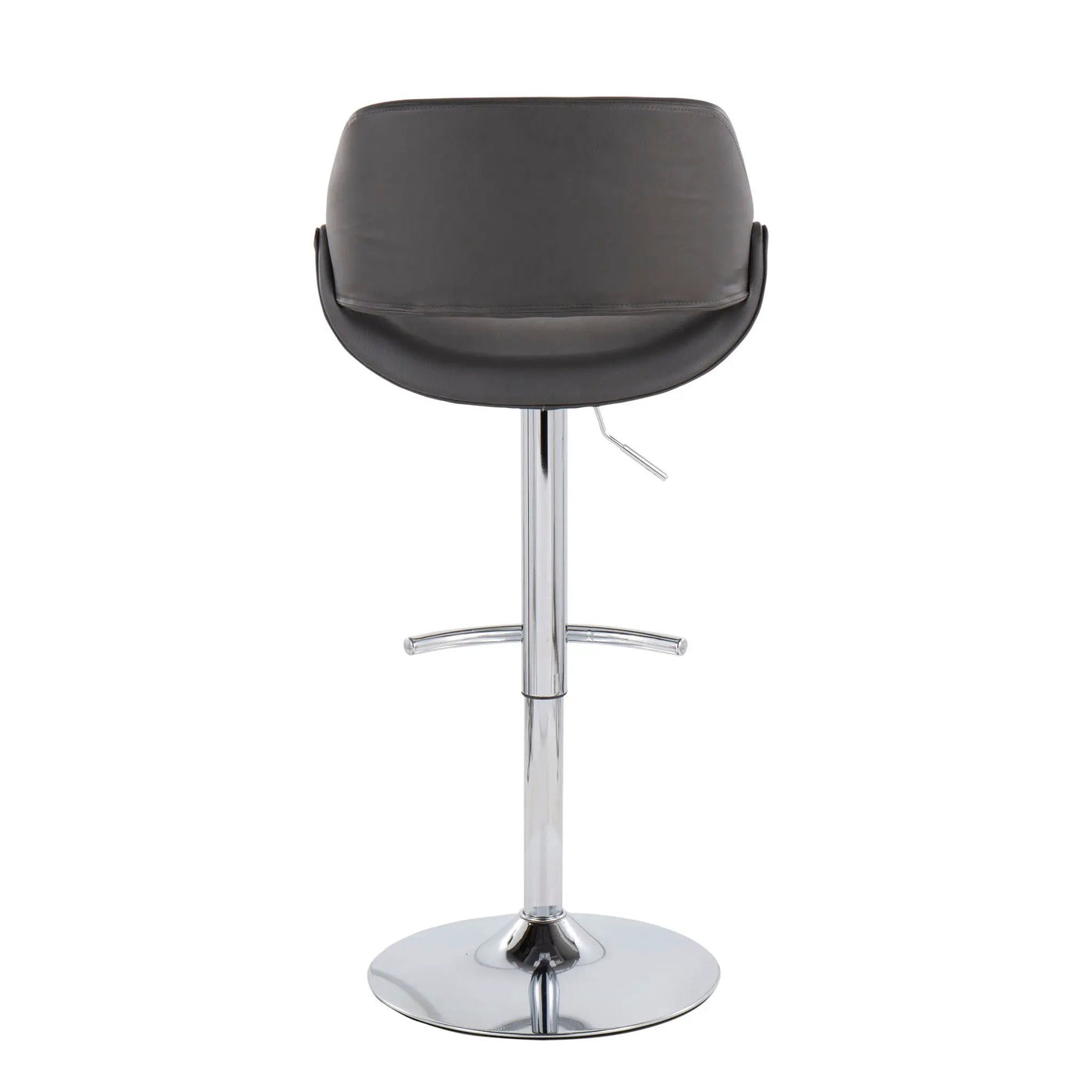 Fabrico - Contemporary Adjustable Bar Stool With Rounded T Footrest (Set of 2) by HouseOfZazla