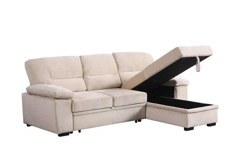 Kipling - Reversible Sleeper Sectional Sofa Chaise by HouseOfZazla