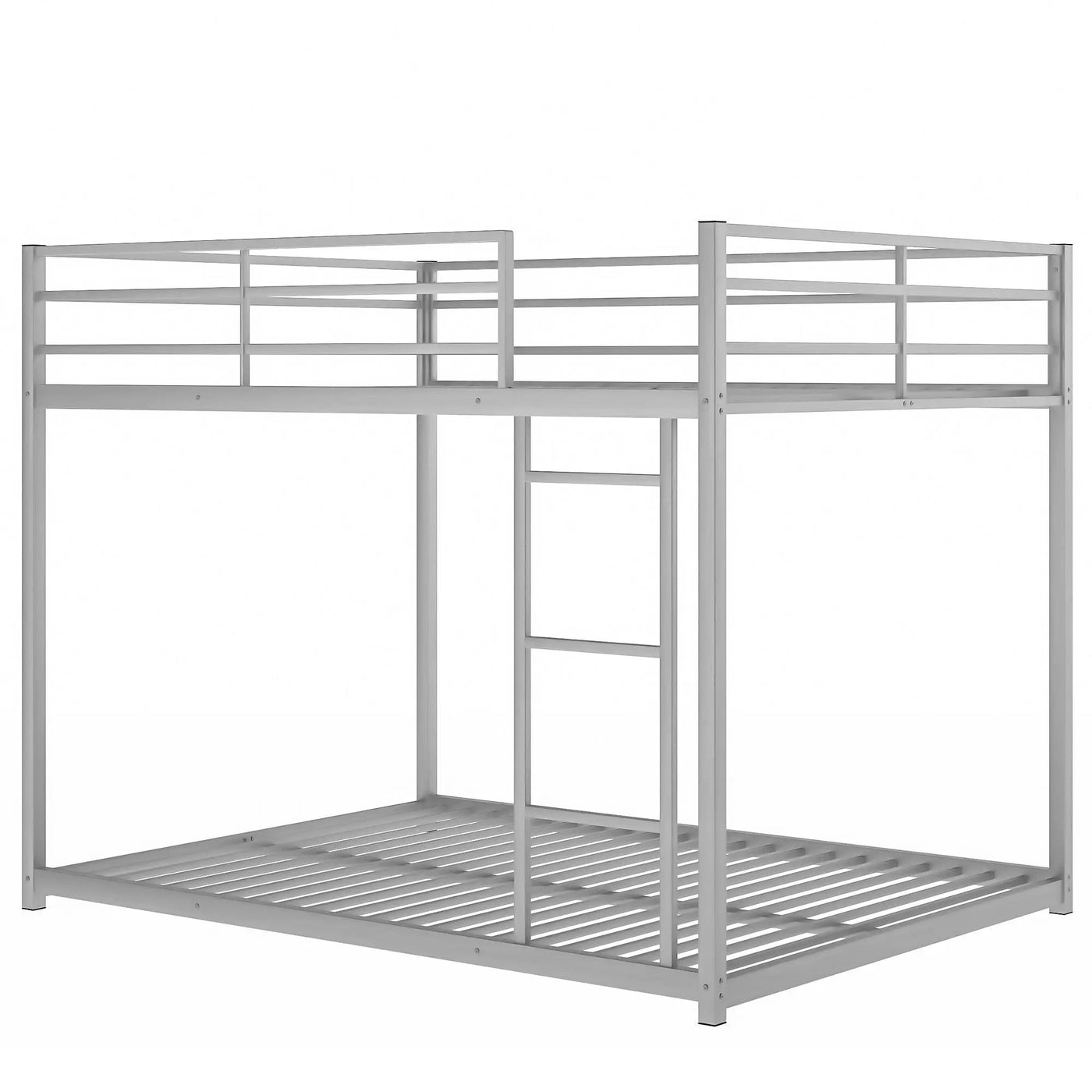 Metal Bunk Bed, Low Bunk Bed With Ladder by HouseOfZazla