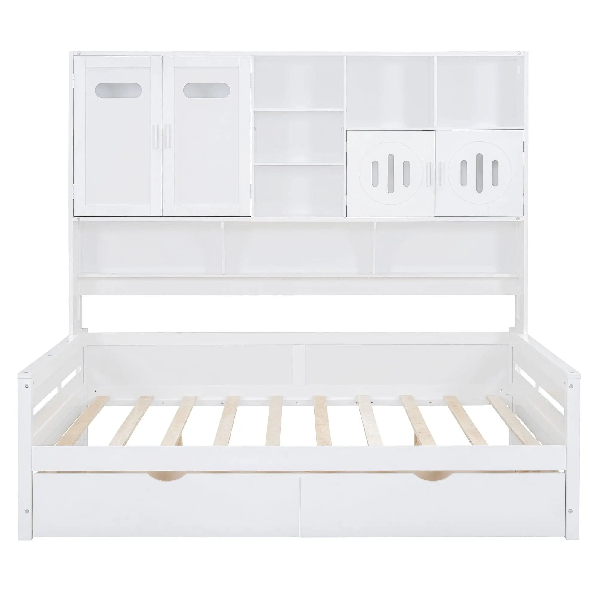 Daybed With All-In-One Cabinet And Shelf by HouseOfZazla