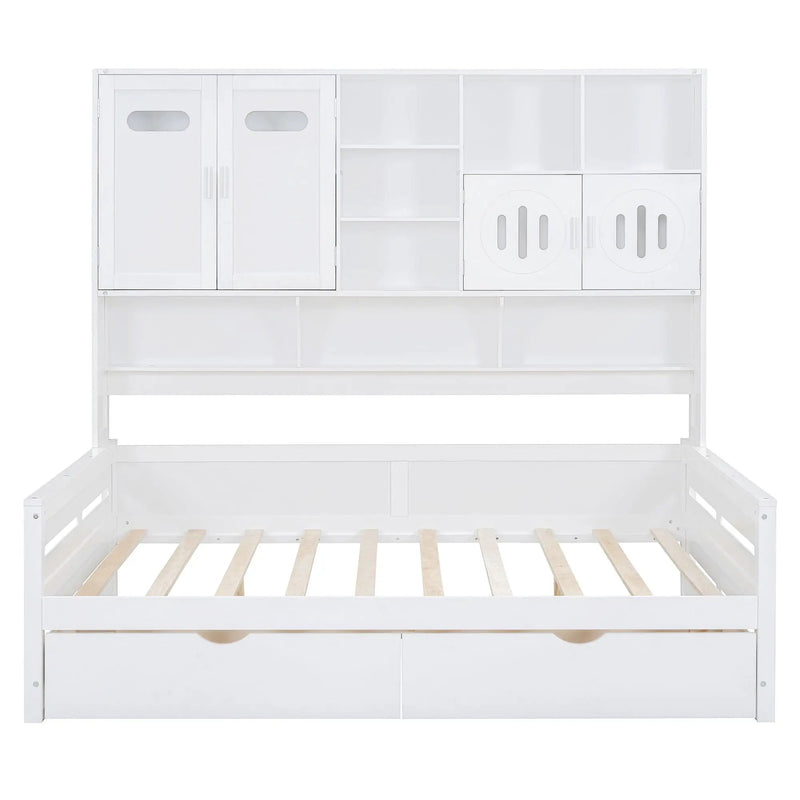 Daybed With All-In-One Cabinet And Shelf by HouseOfZazla