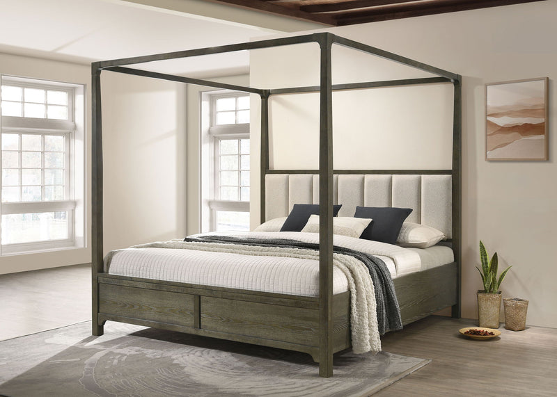 Gran Park Eastern King Canopy Bed Dark Cocoa by Unique Piece Furniture