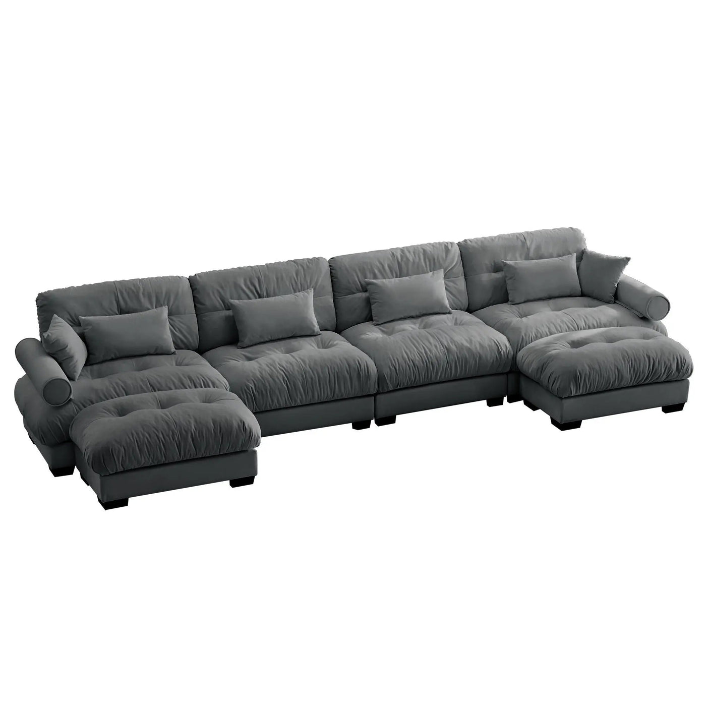 Super Comfort Oversized Modular Sectional Sofa With Movable Ottoman by Unique Piece Furniture