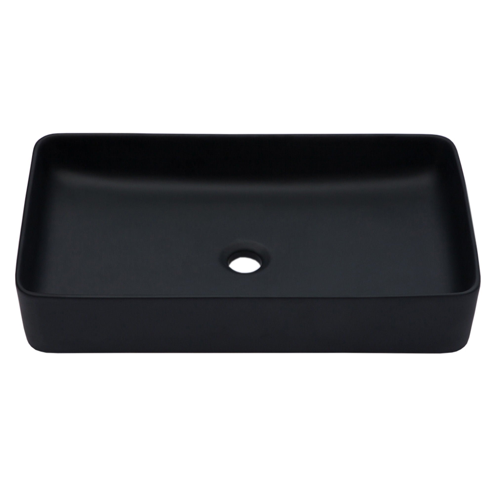Modern Ceramic Rectangular Bathroom Vessel Sink With European Design by HouseOfZazla