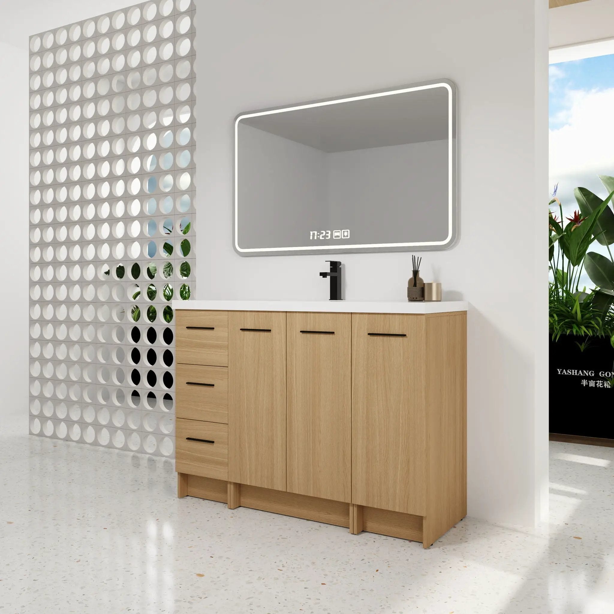 Floating Bathroom Vanity With Sink, Modular Cabinet by Unique Piece Furniture