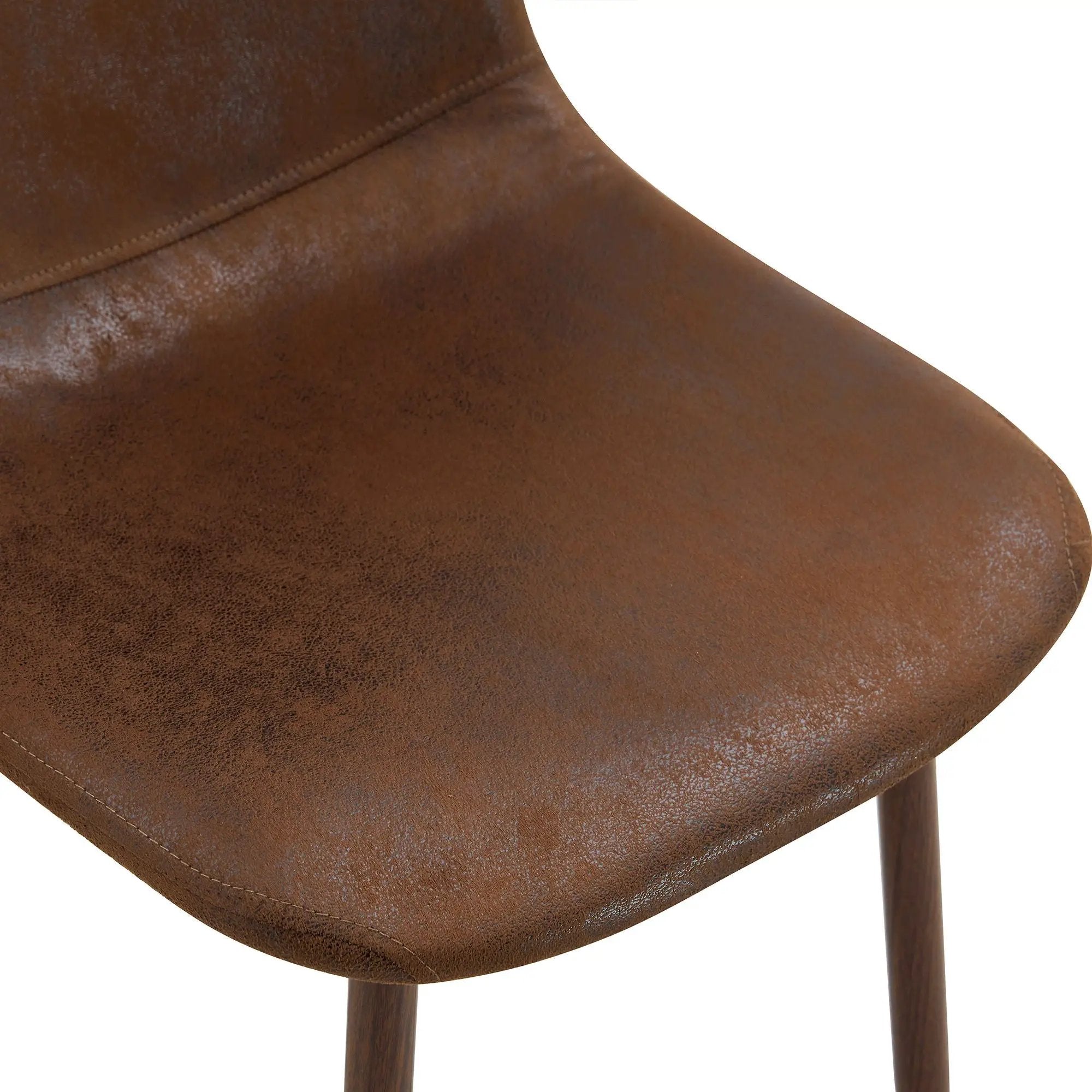 (Set of 4) Backrest AndTransfer Legs Chairs Adding A Touch Of Elegance To Minimalist And Scandinavian Style Homes - Walnut by HouseOfZazla
