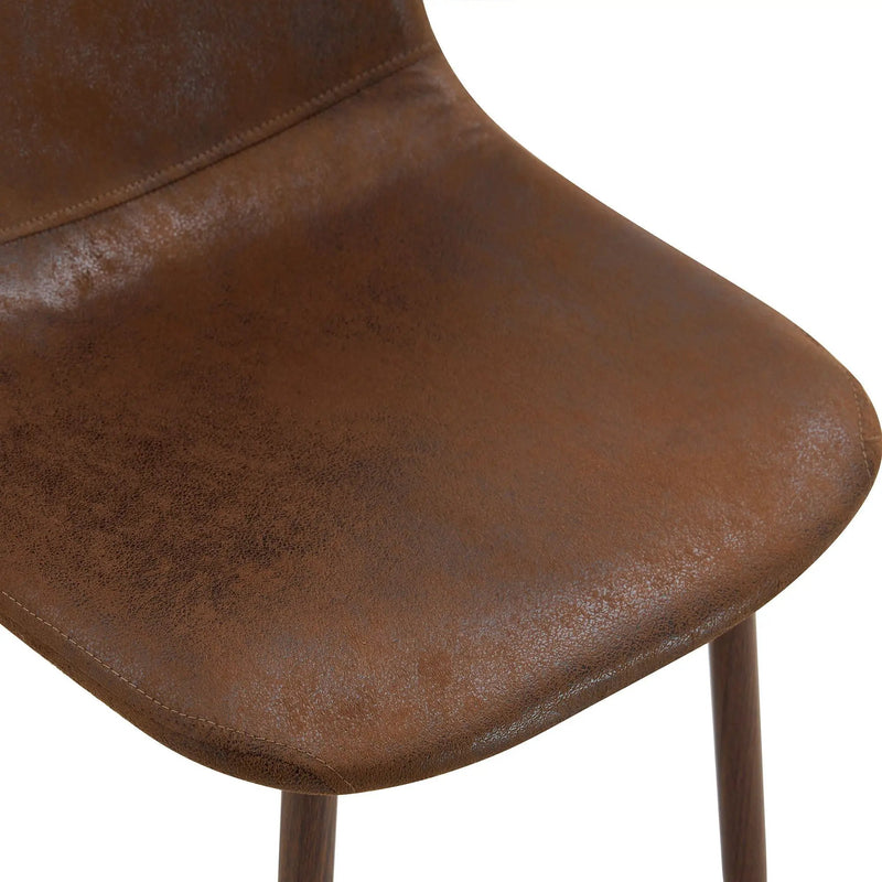 (Set of 4) Backrest AndTransfer Legs Chairs Adding A Touch Of Elegance To Minimalist And Scandinavian Style Homes - Walnut by HouseOfZazla