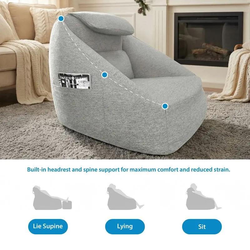 One Size Cloud Ergonomic Couch, Ash by HouseOfZazla