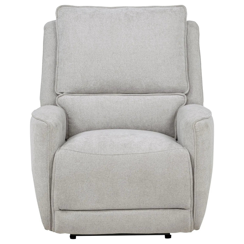 Sylmar Chenille Upholstered Power Recliner Dove Grey by Unique Piece Furniture