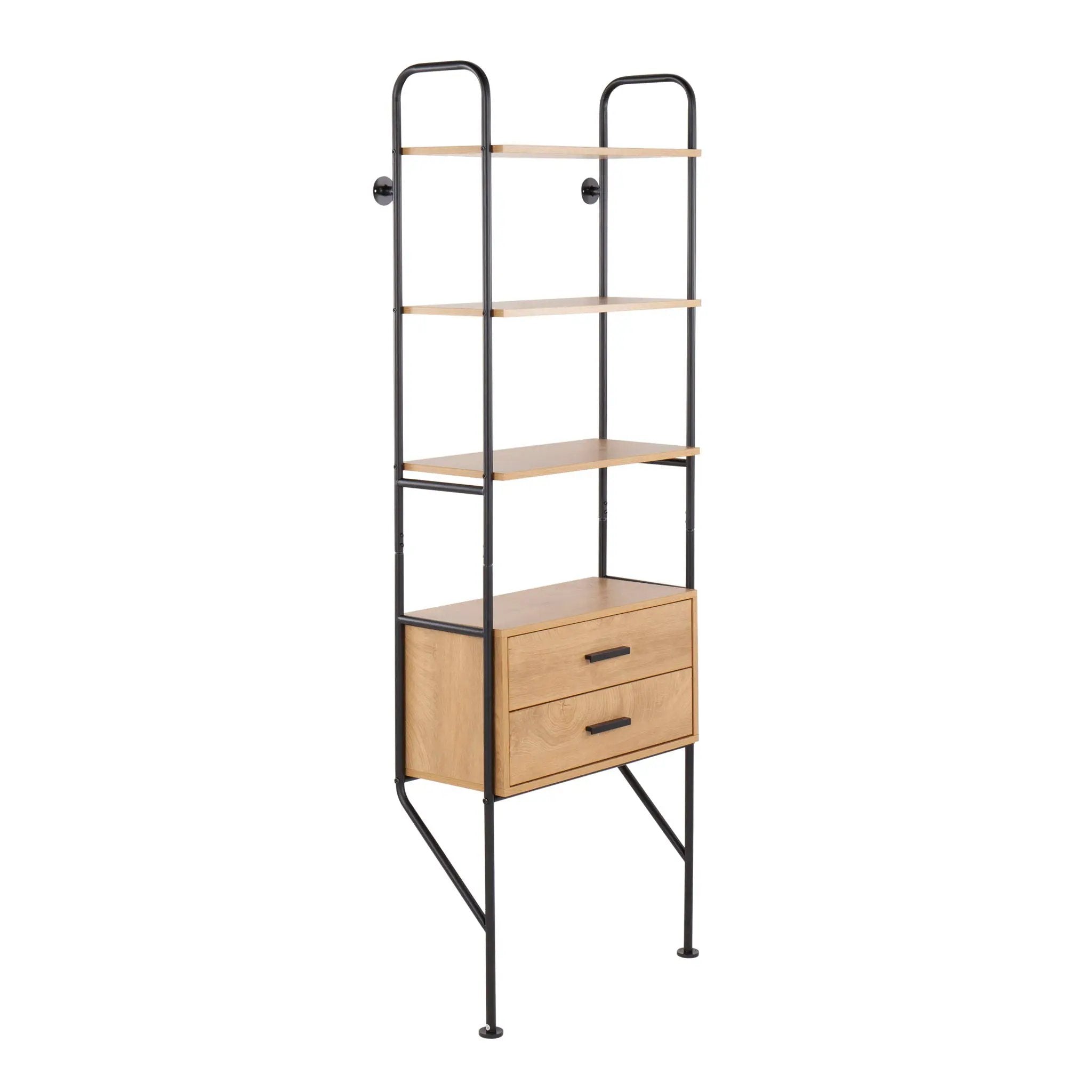 Lean - Industrial Bookcase - Black / Brown by HouseOfZazla