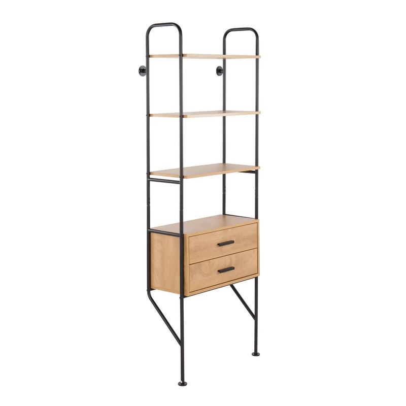 Lean - Industrial Bookcase - Black / Brown by HouseOfZazla