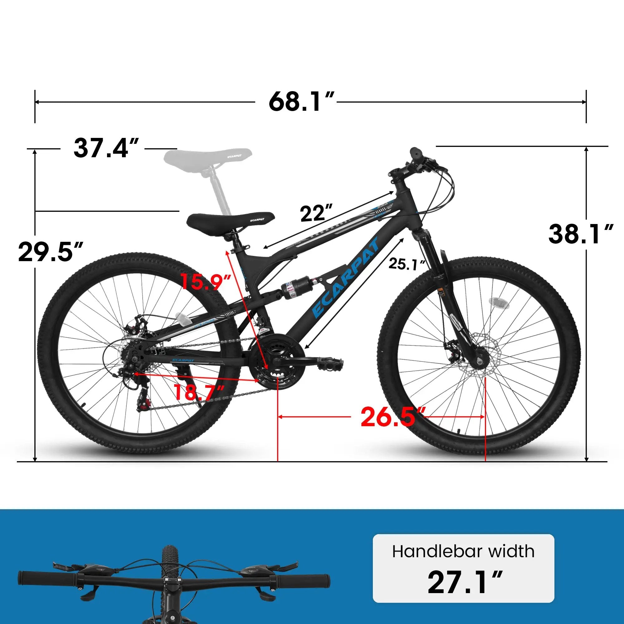 A26207 26 Inch Steel Frame Mountain Bike by HouseOfZazla