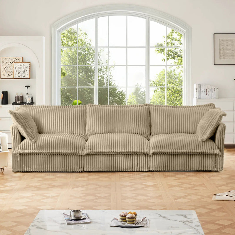 Modern 3 Seater Slipcovered Sofa with Suppleness Armrests by HouseOfZazla
