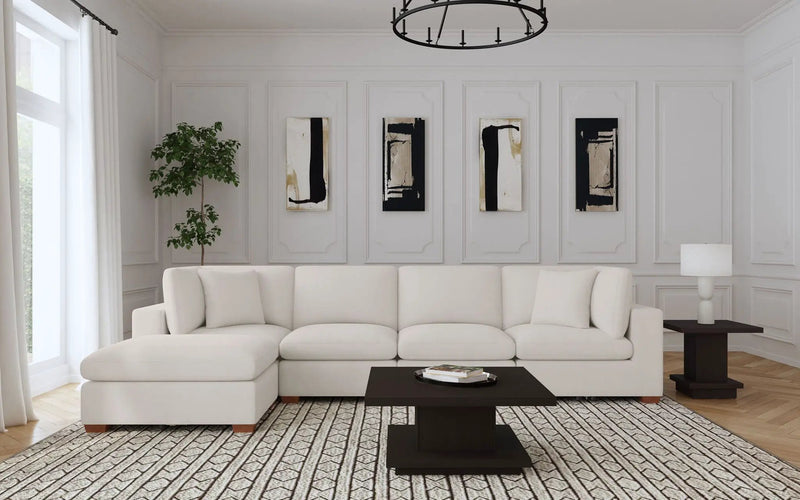 Lakeview 5-piece Upholstered Modular Sectional Sofa Ivory by Unique Piece Furniture