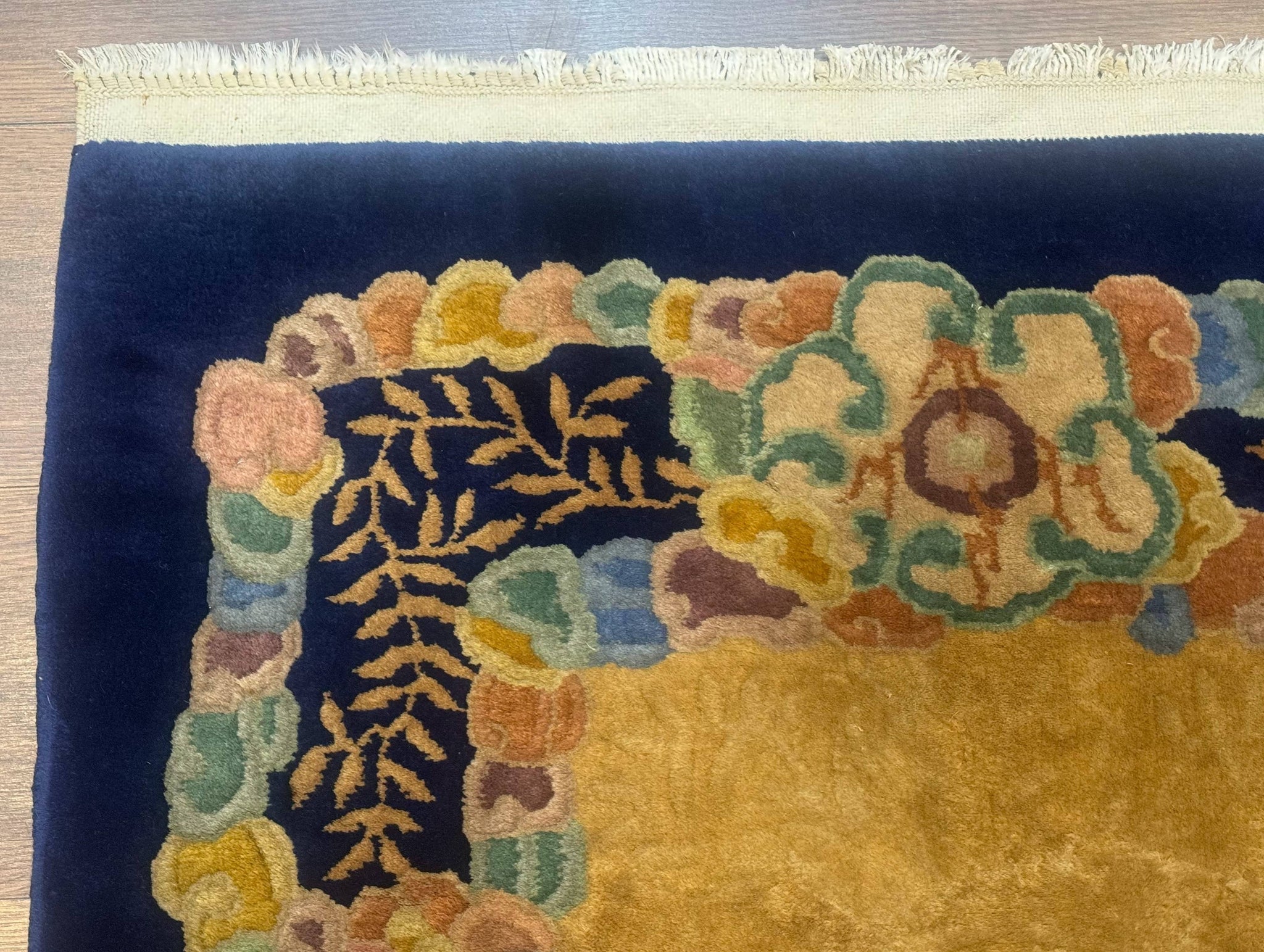 Chinese Wool Rug 3x5, Vintage Carpet, Handmade by Jewel Rugs