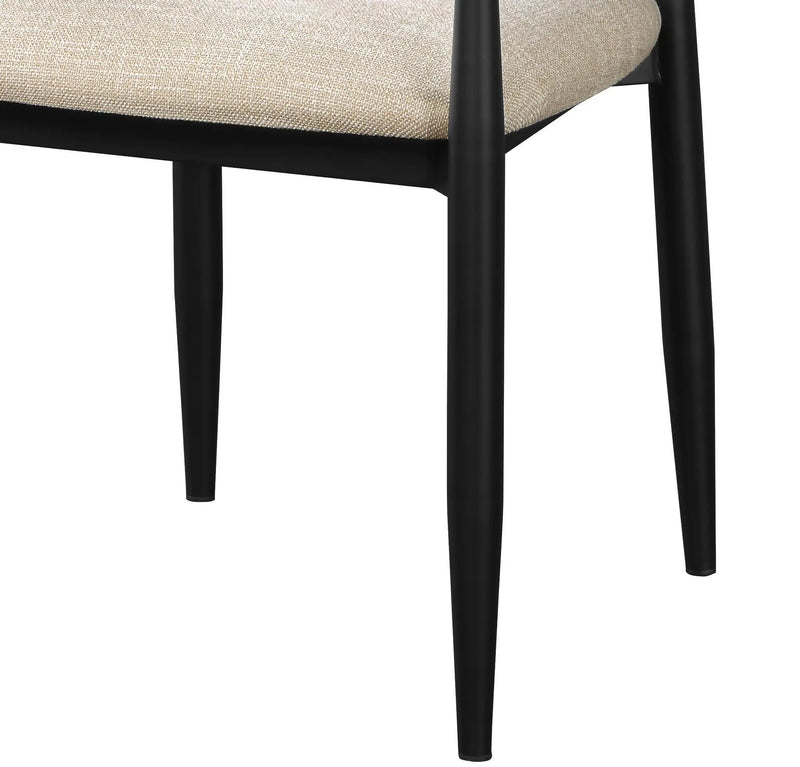 Set of 2 Beige and Black Armchair with Open Back by BLAKHOM