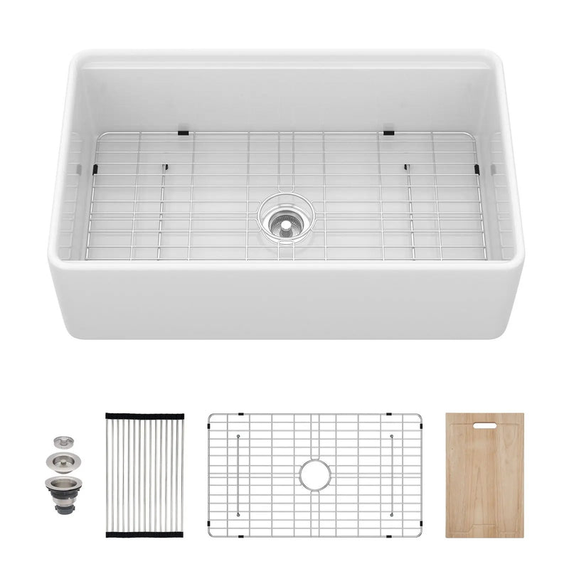 Kitchen Sink Workstation, Single Bowl - White by HouseOfZazla