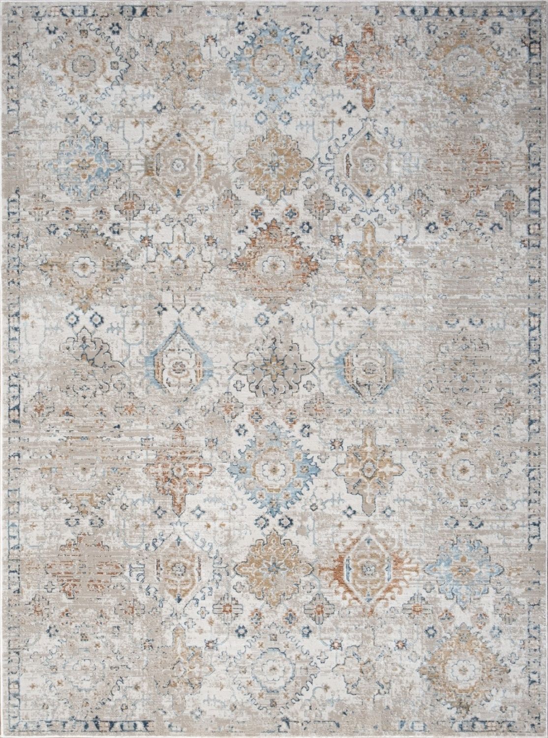 Noble - 5'3" X 7'3" Area Rug Polyester - Ivory by HouseOfZazla