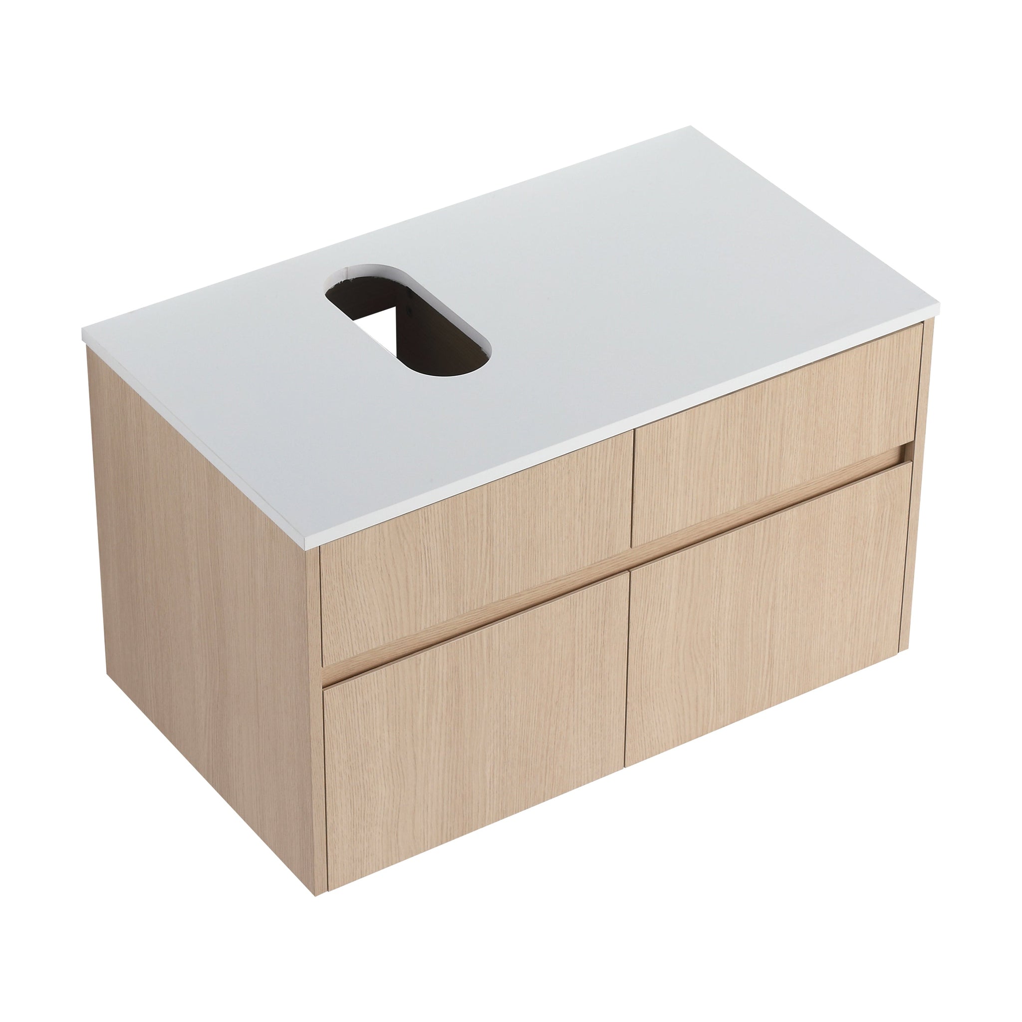 32-Inch Wall-Mounted Bathroom Vanity with 2 Soft Close Doors and 1 Drawer by HouseOfZazla