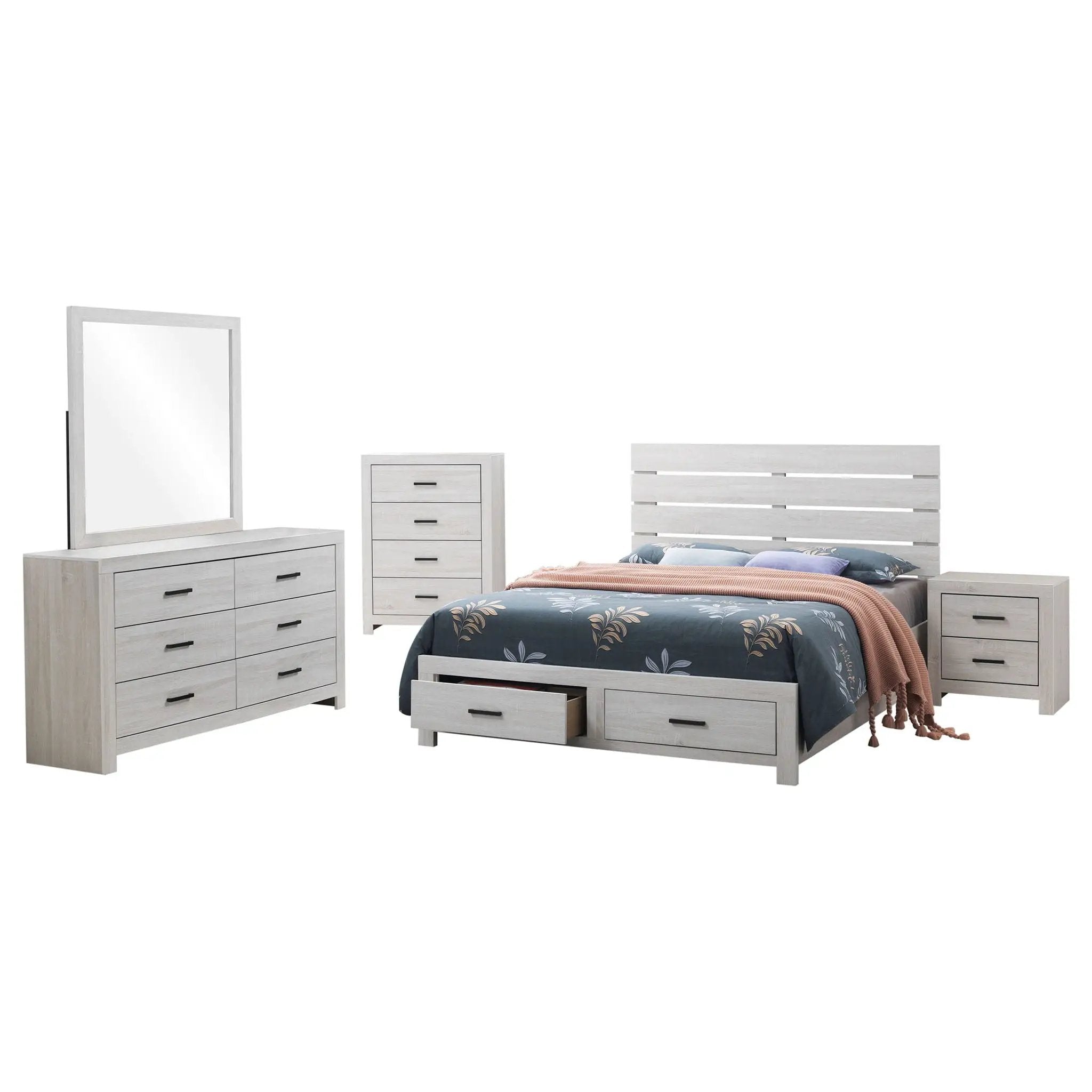 Brantford 5-piece Queen Bedroom Set Coastal White by Unique Piece Furniture