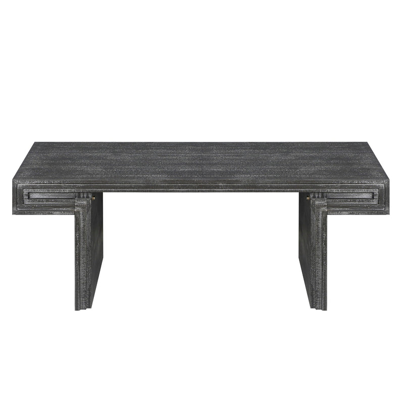 American Vintage Industrial Coffee Table, Double Tier Design