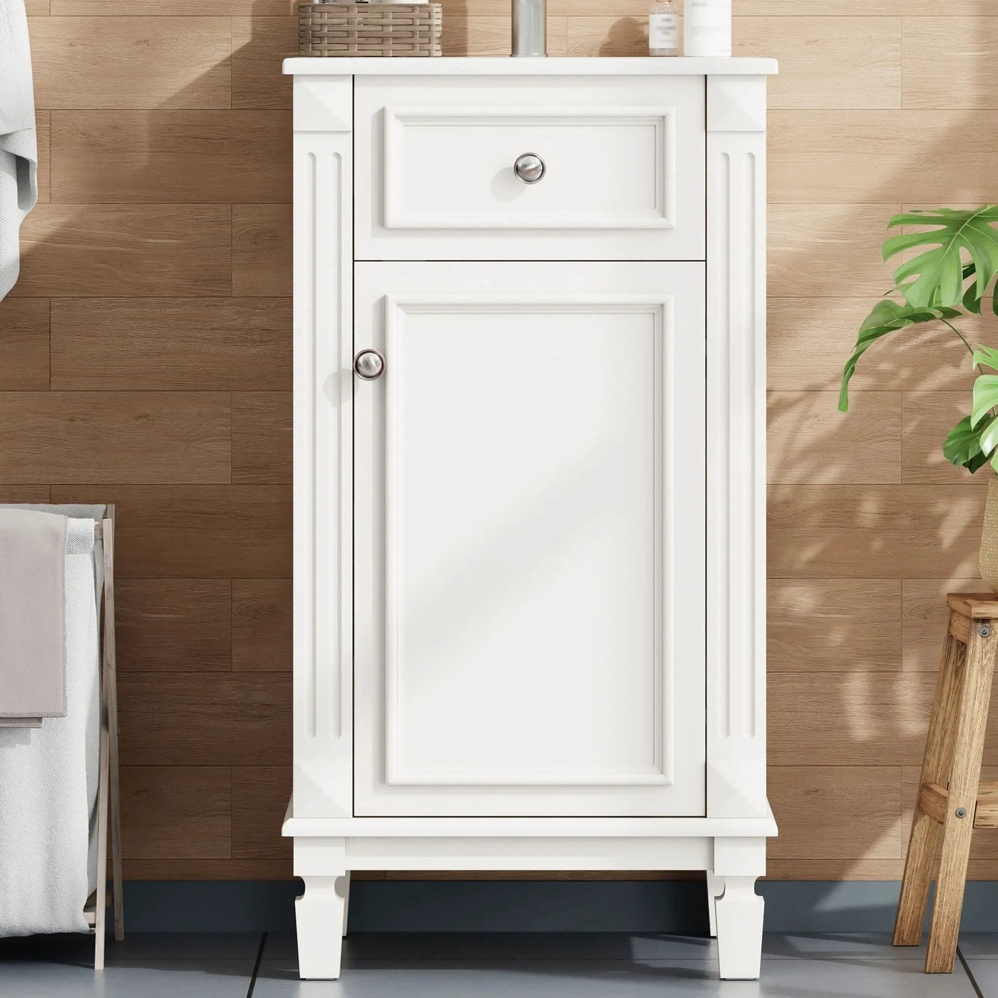 Bathroom Vanity With Sink, Soft-Closing Door, Adjustable Shelf by Unique Piece Furniture