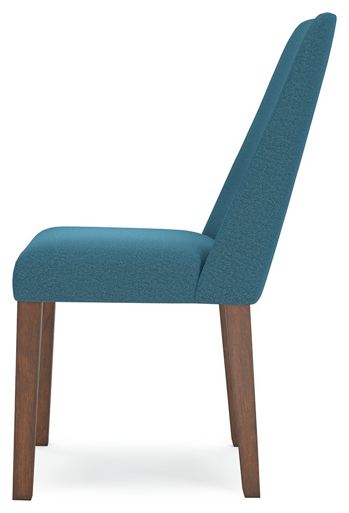Lyncott - Dining Uph Side Chair (Set of 2) - Blue / Brown by Unique Piece Furniture