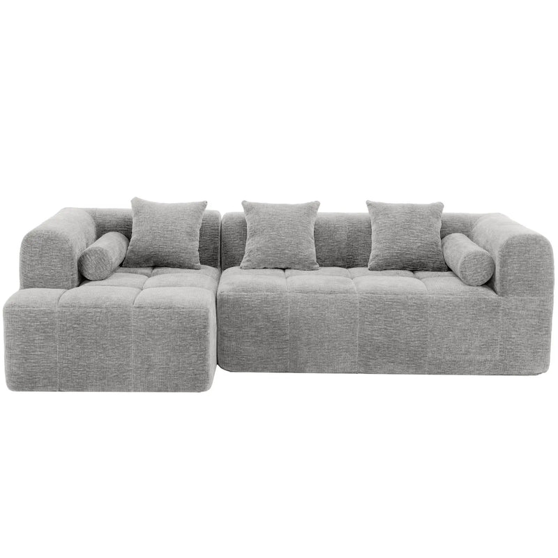 Sectional Free Combined Sofa With 2 Side Pockets by HouseOfZazla