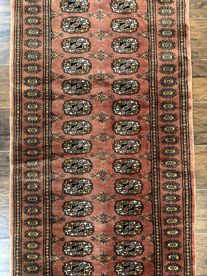 Pakistani Turkoman Bokhara Runner Rug 2.8 x 12, Oriental Runner for Hallway by Jewel Rugs