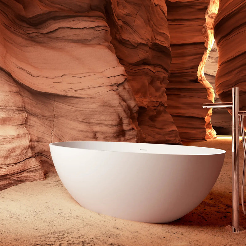 65" Freestanding Solid Surface Bathtub by HouseOfZazla