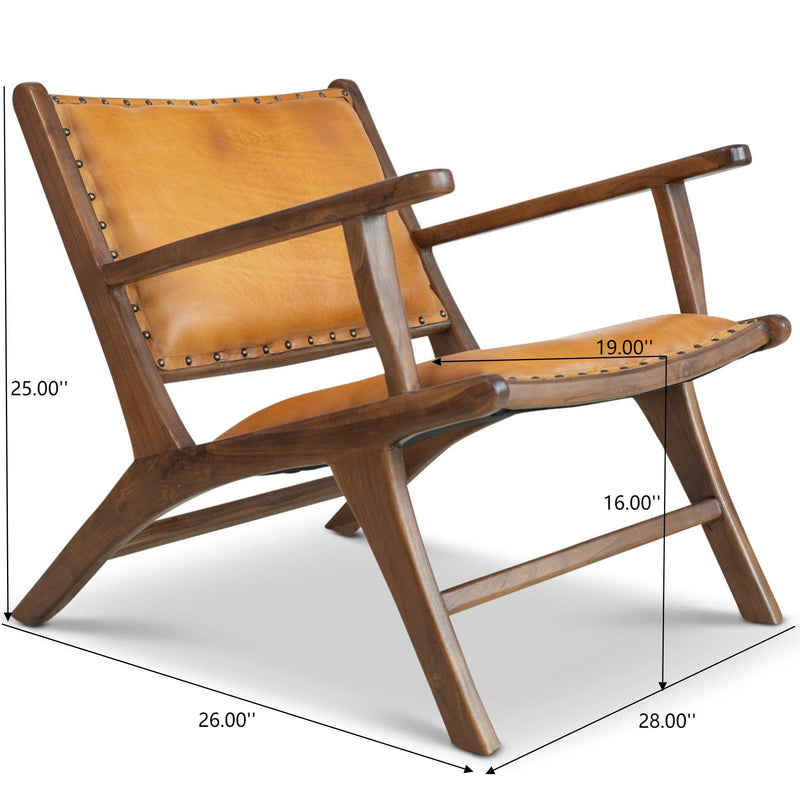 Daniel - Arm Chair - Brown / Tan by HouseOfZazla